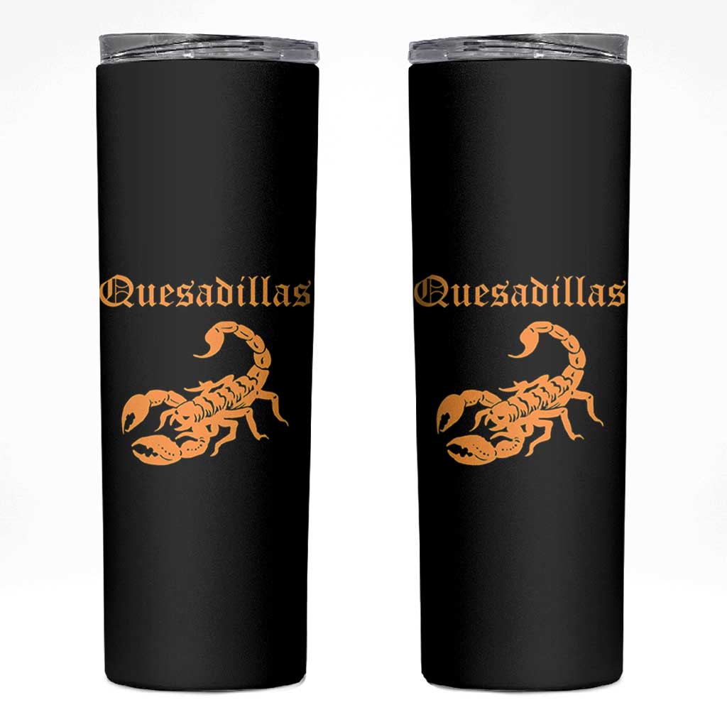 Quesadillas Scorpion Skinny Tumbler Burnt Orange Southwestern