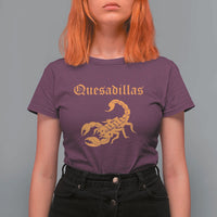 Quesadillas Scorpion T Shirt For Women Burnt Orange Southwestern