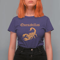 Quesadillas Scorpion T Shirt For Women Burnt Orange Southwestern