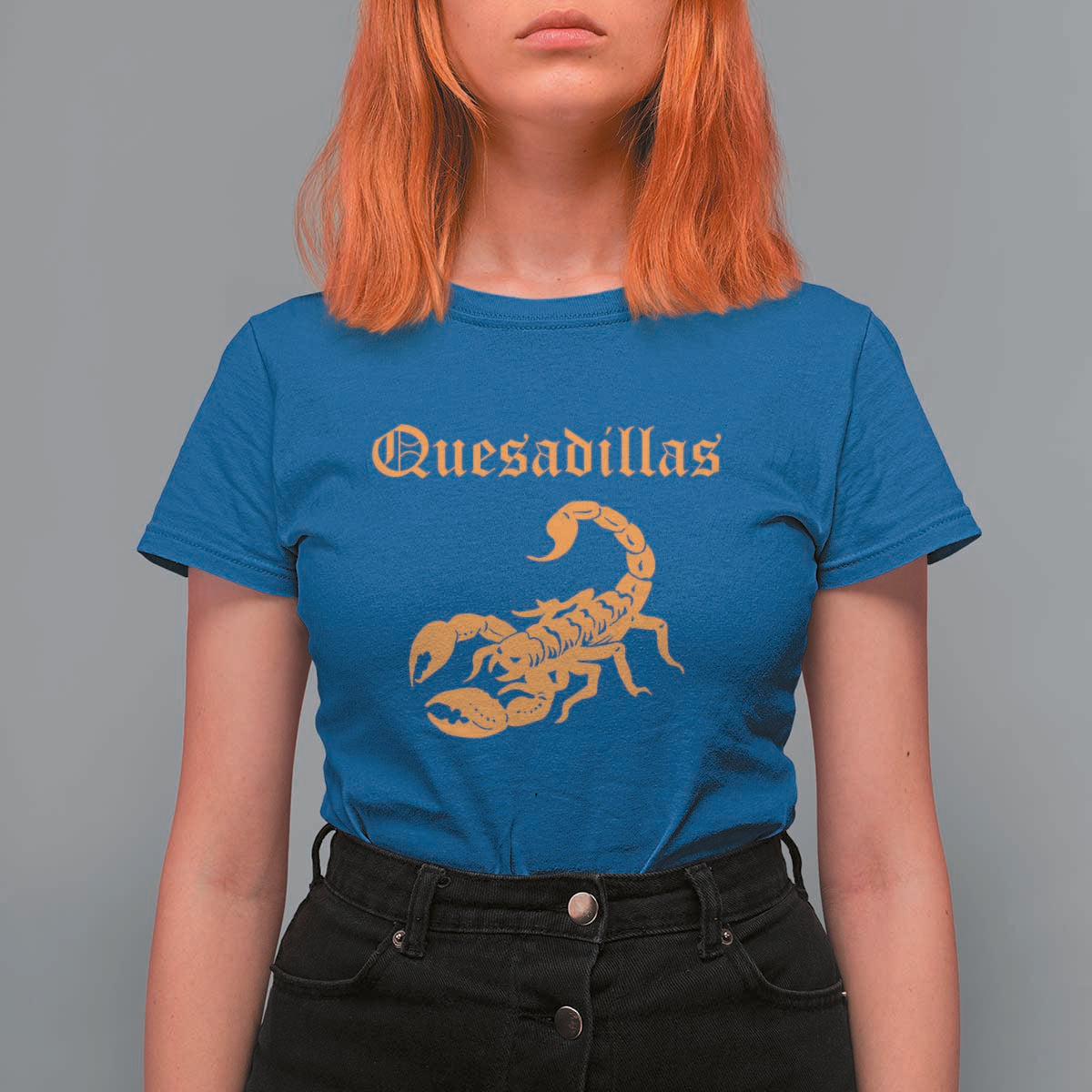 Quesadillas Scorpion T Shirt For Women Burnt Orange Southwestern