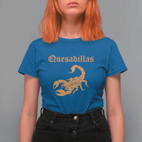 Quesadillas Scorpion T Shirt For Women Burnt Orange Southwestern