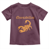 Quesadillas Scorpion Toddler T Shirt Burnt Orange Southwestern