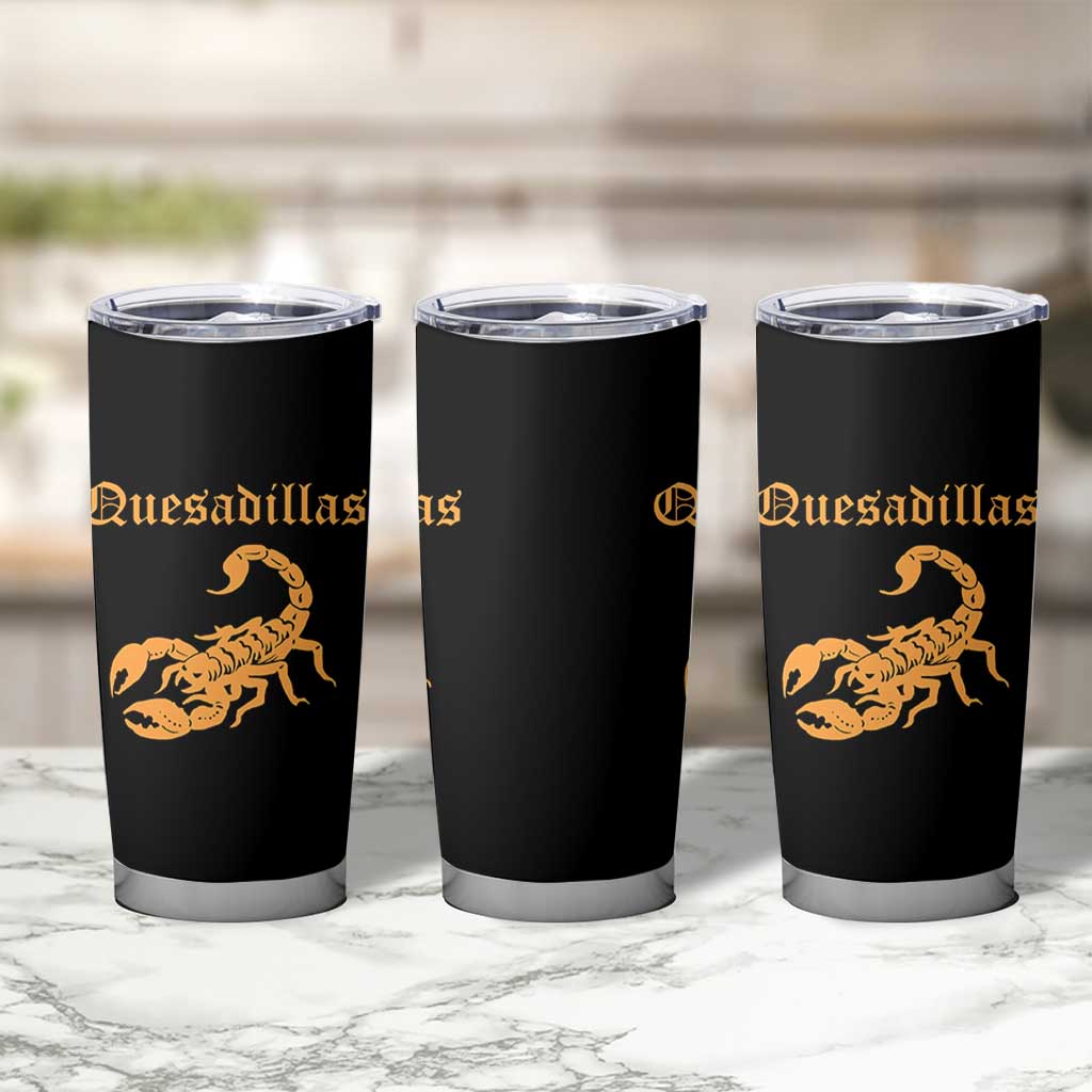 Quesadillas Scorpion Tumbler Cup Burnt Orange Southwestern