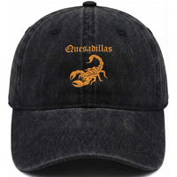 Quesadillas Scorpion Washed Cotton Baseball Cap Burnt Orange Southwestern