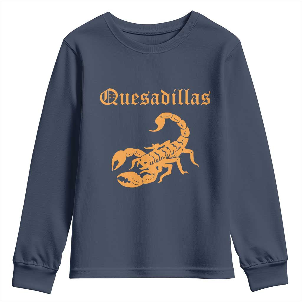 Quesadillas Scorpion Youth Sweatshirt Burnt Orange Southwestern