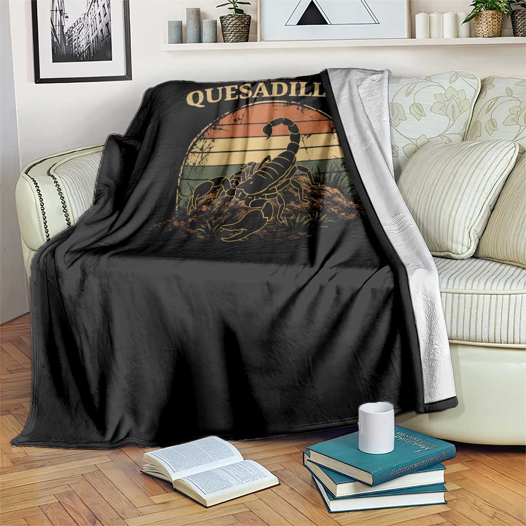 Quesadillas Scorpion Throw Blanket Southwestern Desert Food