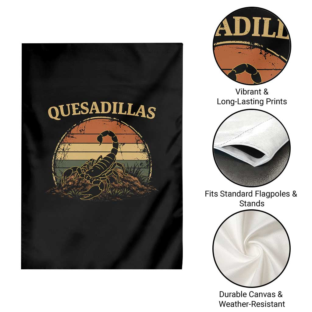 Quesadillas Scorpion Garden Flag Southwestern Desert Food