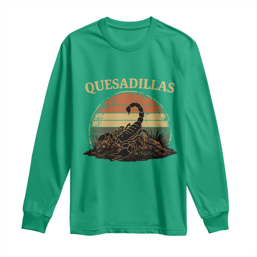 Quesadillas Scorpion Long Sleeve Shirt Southwestern Desert Food