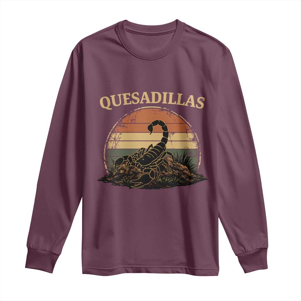 Quesadillas Scorpion Long Sleeve Shirt Southwestern Desert Food