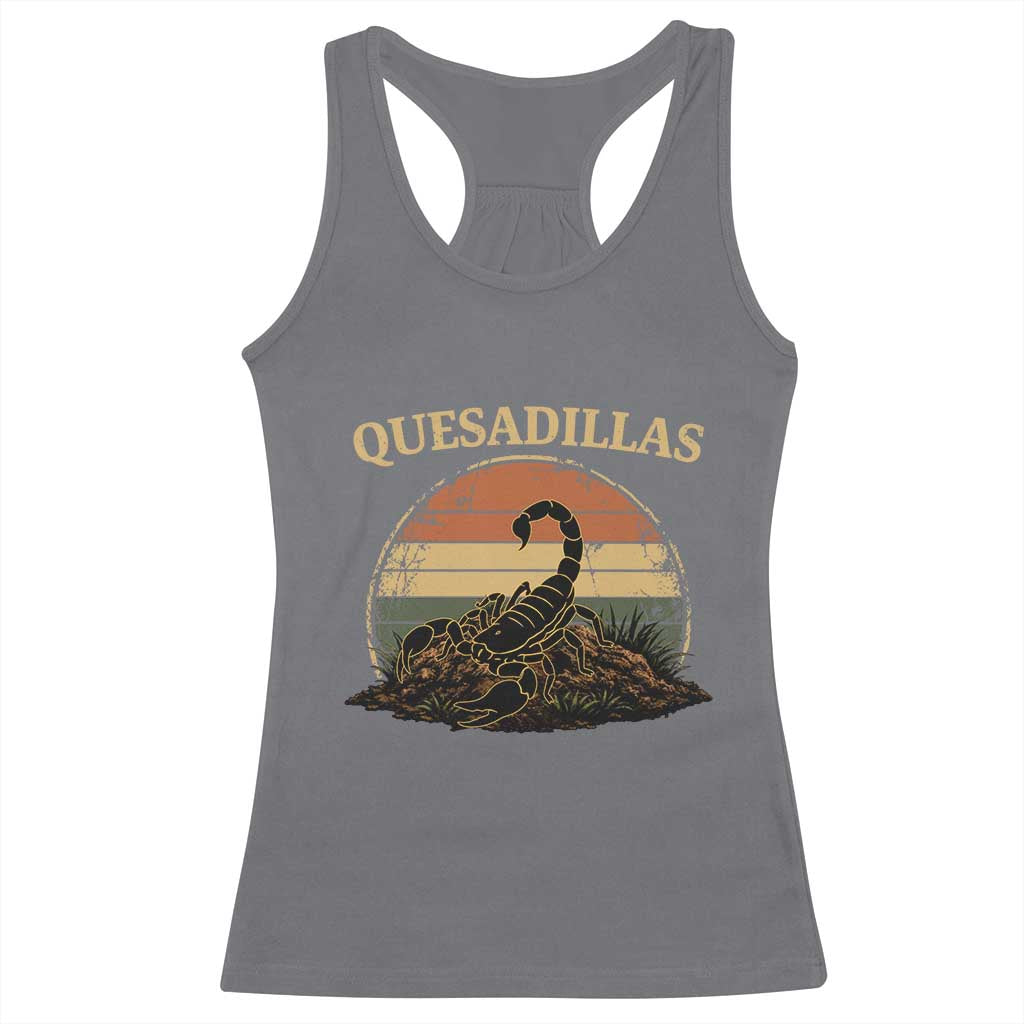 Quesadillas Scorpion Racerback Tank Top Southwestern Desert Food