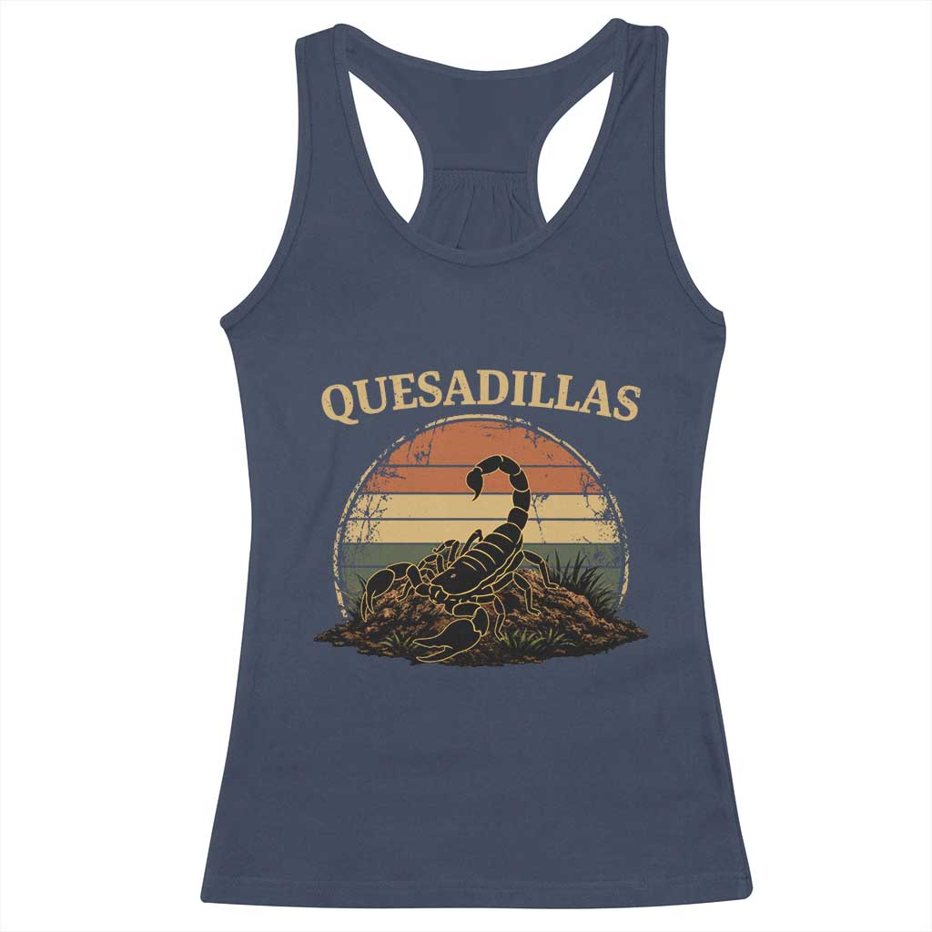 Quesadillas Scorpion Racerback Tank Top Southwestern Desert Food