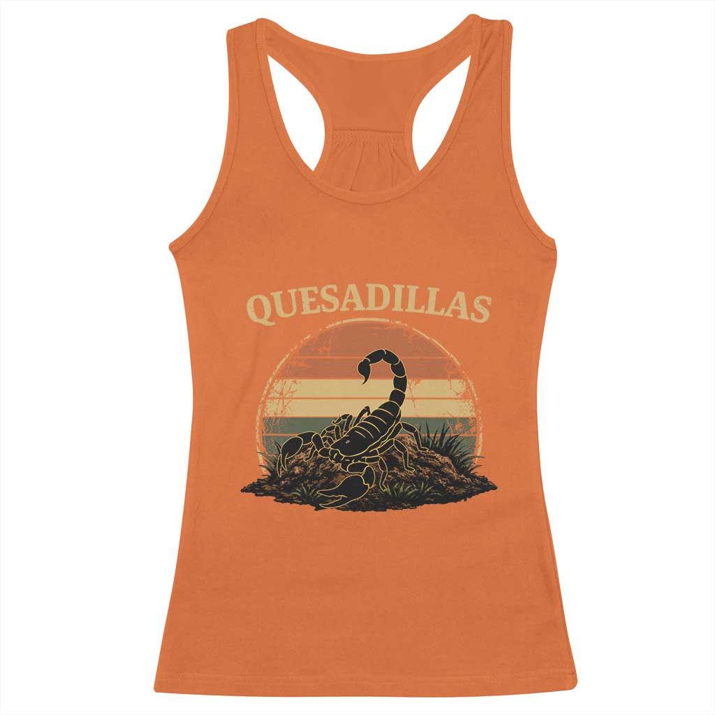 Quesadillas Scorpion Racerback Tank Top Southwestern Desert Food