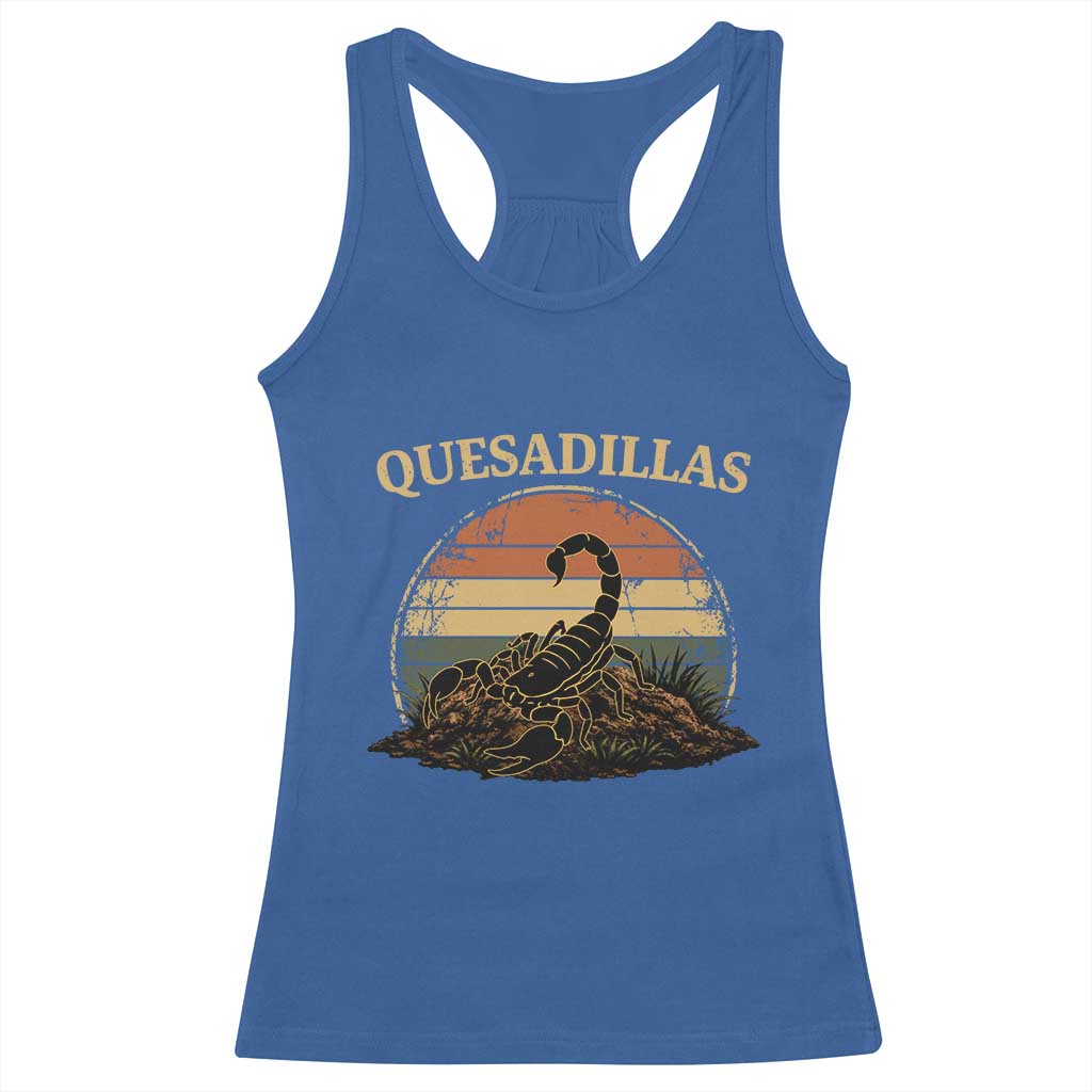 Quesadillas Scorpion Racerback Tank Top Southwestern Desert Food