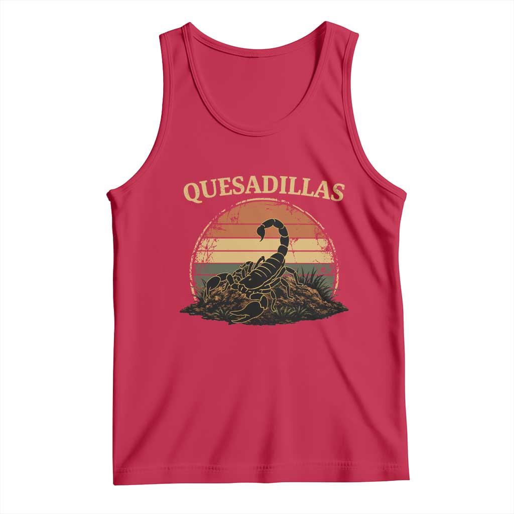 Quesadillas Scorpion Tank Top Southwestern Desert Food