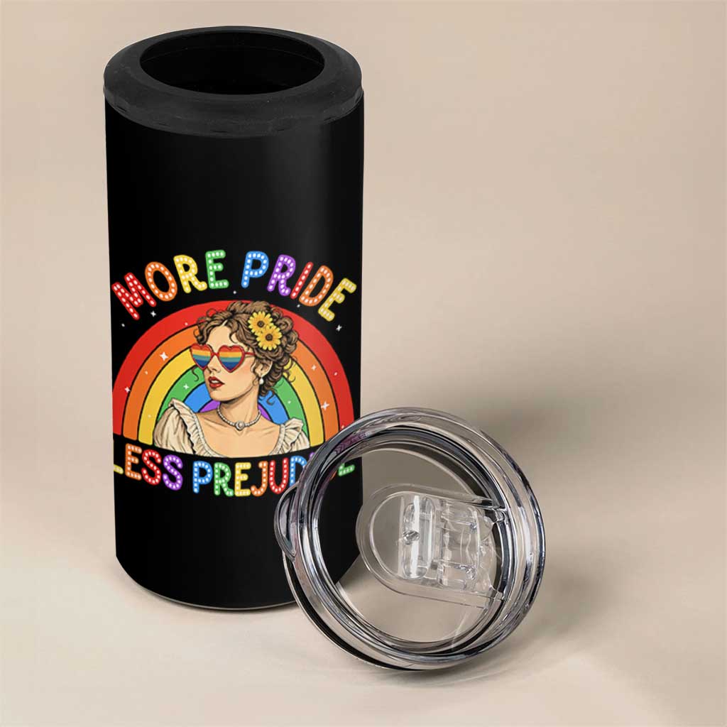 More Pride Less Prejudice 4 in 1 Can Cooler Tumbler Pride Month LGBTQ Gay Lesbian
