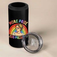 More Pride Less Prejudice 4 in 1 Can Cooler Tumbler Pride Month LGBTQ Gay Lesbian