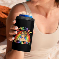More Pride Less Prejudice 4 in 1 Can Cooler Tumbler Pride Month LGBTQ Gay Lesbian