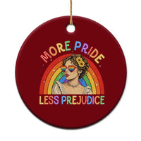 More Pride Less Prejudice Ceramic Ornament Pride Month LGBTQ Gay Lesbian