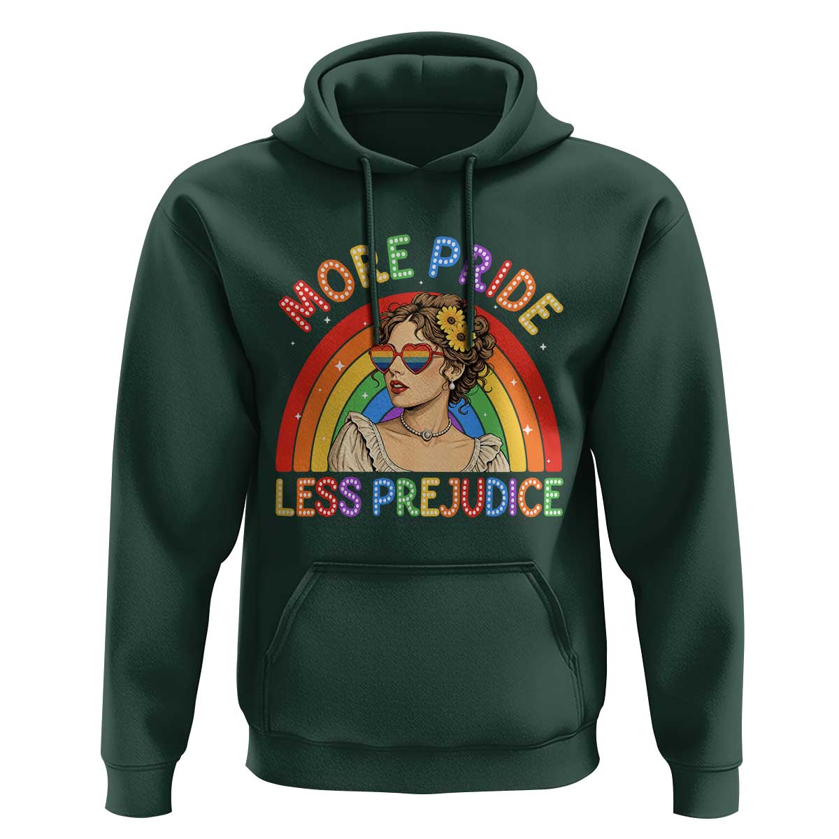 More Pride Less Prejudice Hoodie Pride Month LGBTQ Gay Lesbian