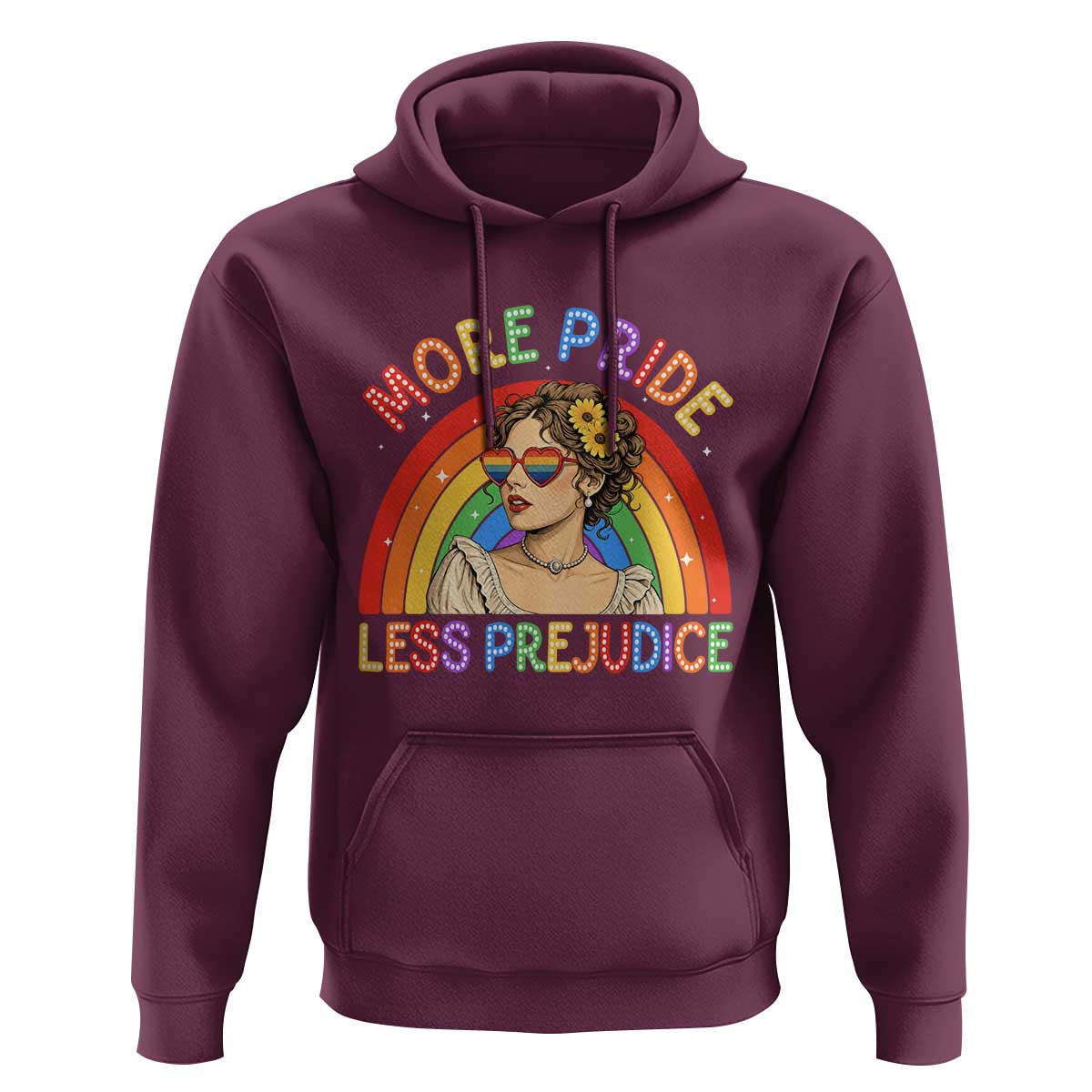 More Pride Less Prejudice Hoodie Pride Month LGBTQ Gay Lesbian