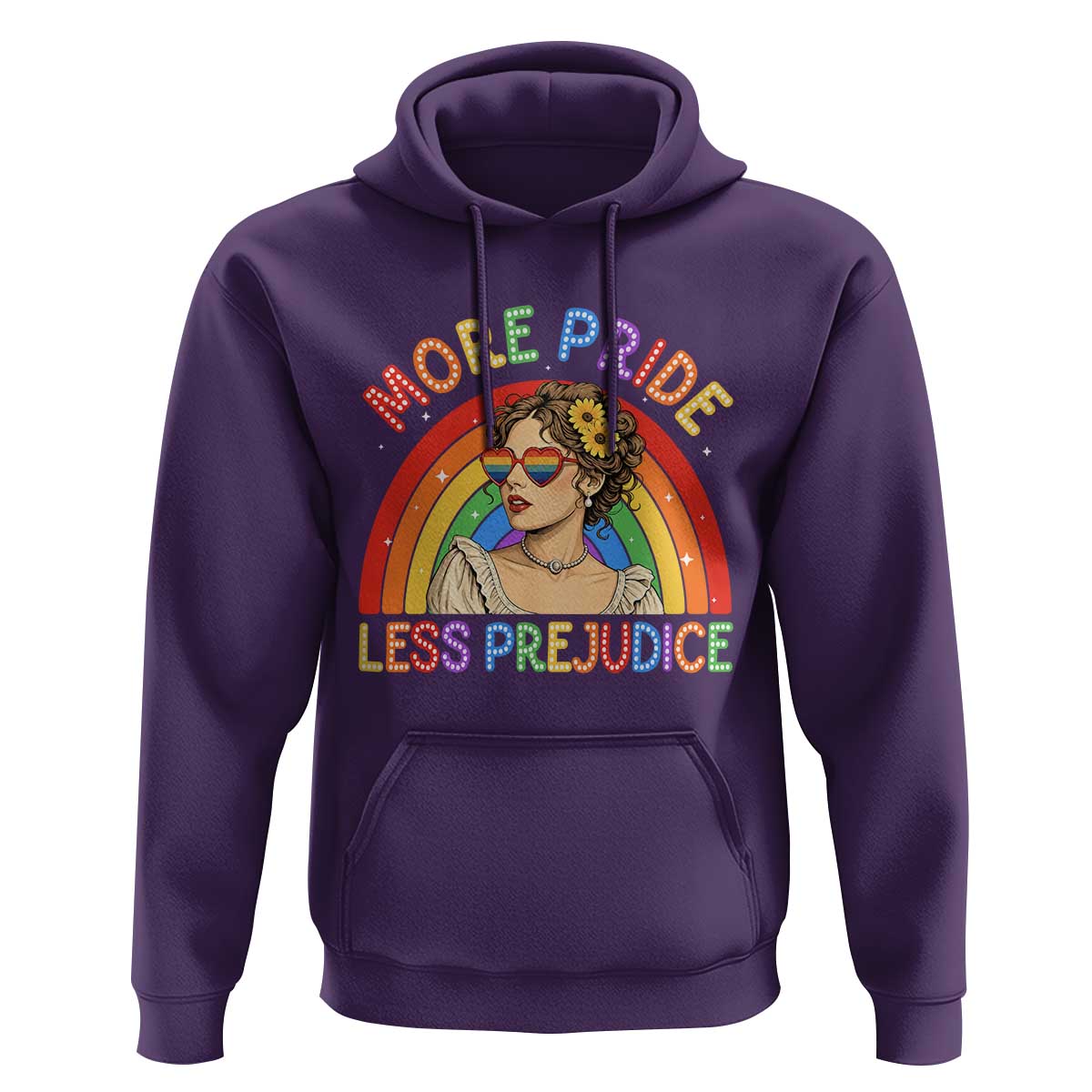 More Pride Less Prejudice Hoodie Pride Month LGBTQ Gay Lesbian