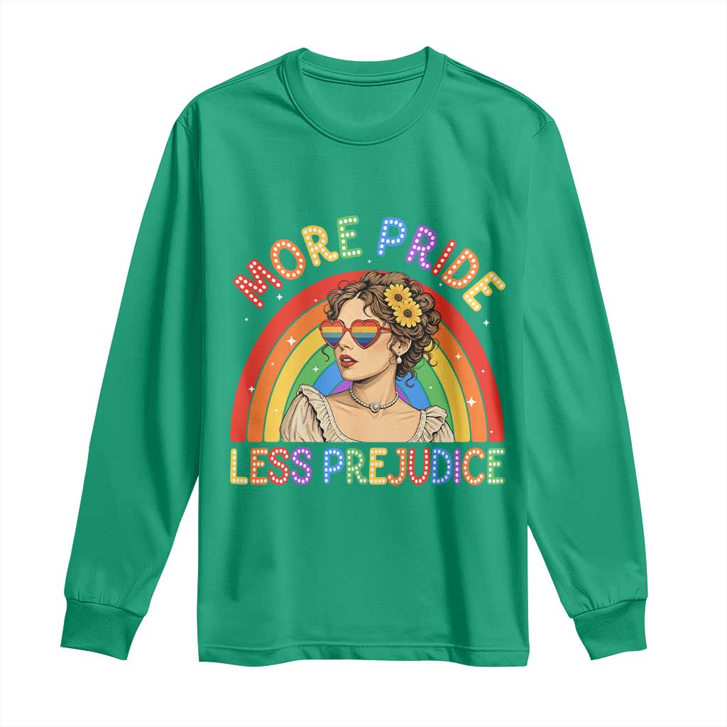 More Pride Less Prejudice Long Sleeve Shirt Pride Month LGBTQ Gay Lesbian