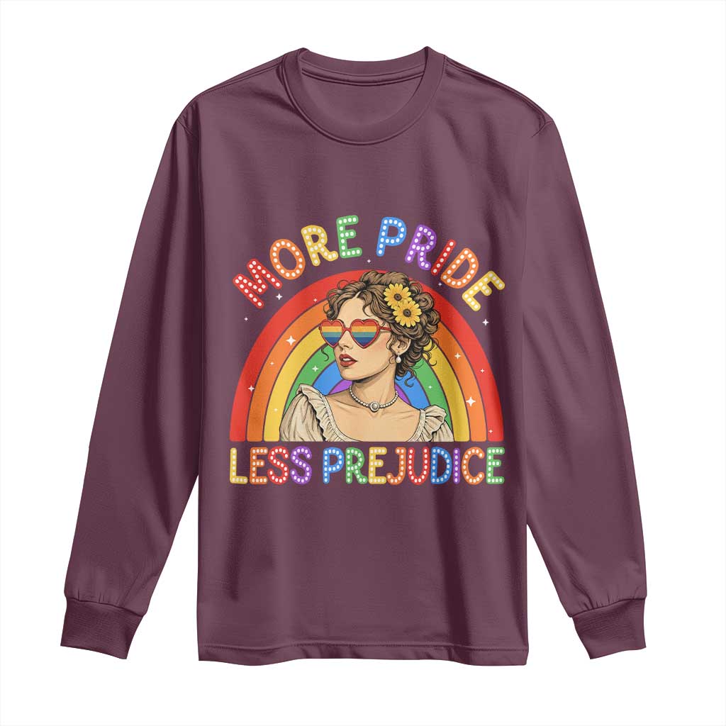 More Pride Less Prejudice Long Sleeve Shirt Pride Month LGBTQ Gay Lesbian
