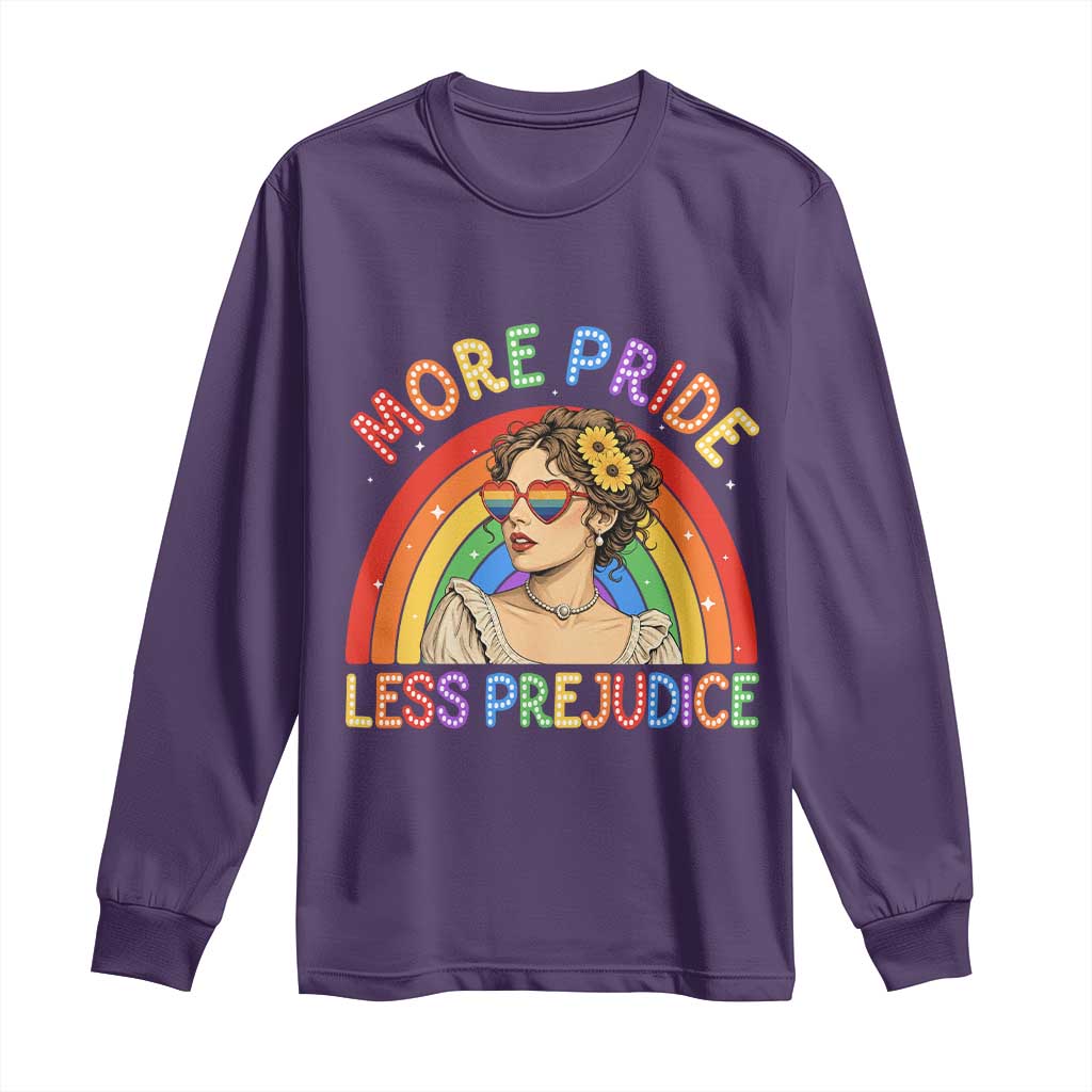More Pride Less Prejudice Long Sleeve Shirt Pride Month LGBTQ Gay Lesbian