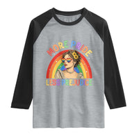 More Pride Less Prejudice Raglan Shirt Pride Month LGBTQ Gay Lesbian