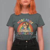 More Pride Less Prejudice T Shirt For Women Pride Month LGBTQ Gay Lesbian