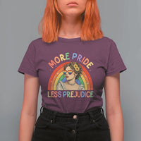 More Pride Less Prejudice T Shirt For Women Pride Month LGBTQ Gay Lesbian