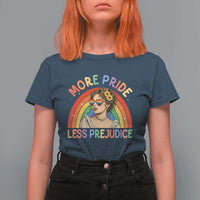 More Pride Less Prejudice T Shirt For Women Pride Month LGBTQ Gay Lesbian