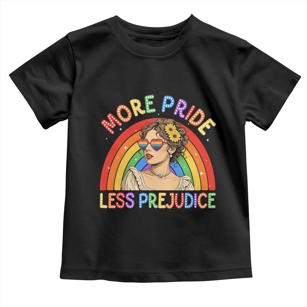 More Pride Less Prejudice Toddler T Shirt Pride Month LGBTQ Gay Lesbian