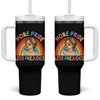 More Pride Less Prejudice Tumbler With Handle Pride Month LGBTQ Gay Lesbian