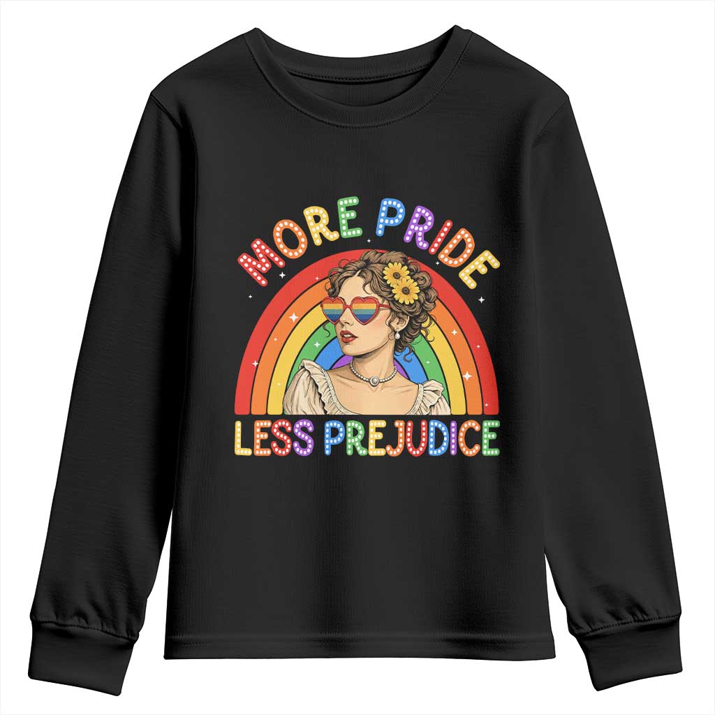More Pride Less Prejudice Youth Sweatshirt Pride Month LGBTQ Gay Lesbian