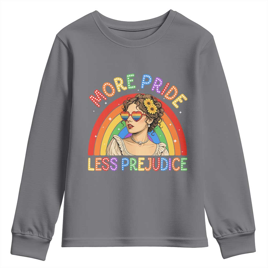 More Pride Less Prejudice Youth Sweatshirt Pride Month LGBTQ Gay Lesbian