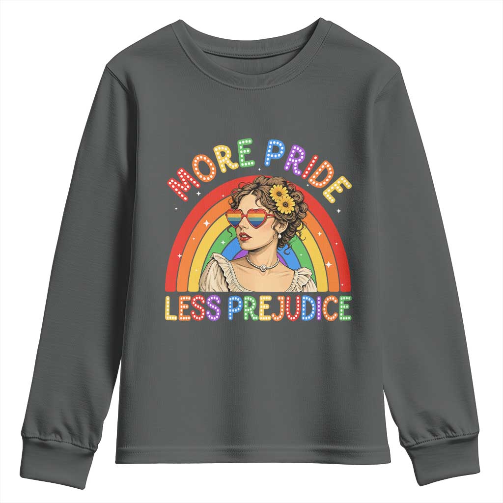 More Pride Less Prejudice Youth Sweatshirt Pride Month LGBTQ Gay Lesbian