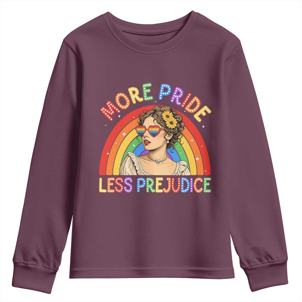More Pride Less Prejudice Youth Sweatshirt Pride Month LGBTQ Gay Lesbian