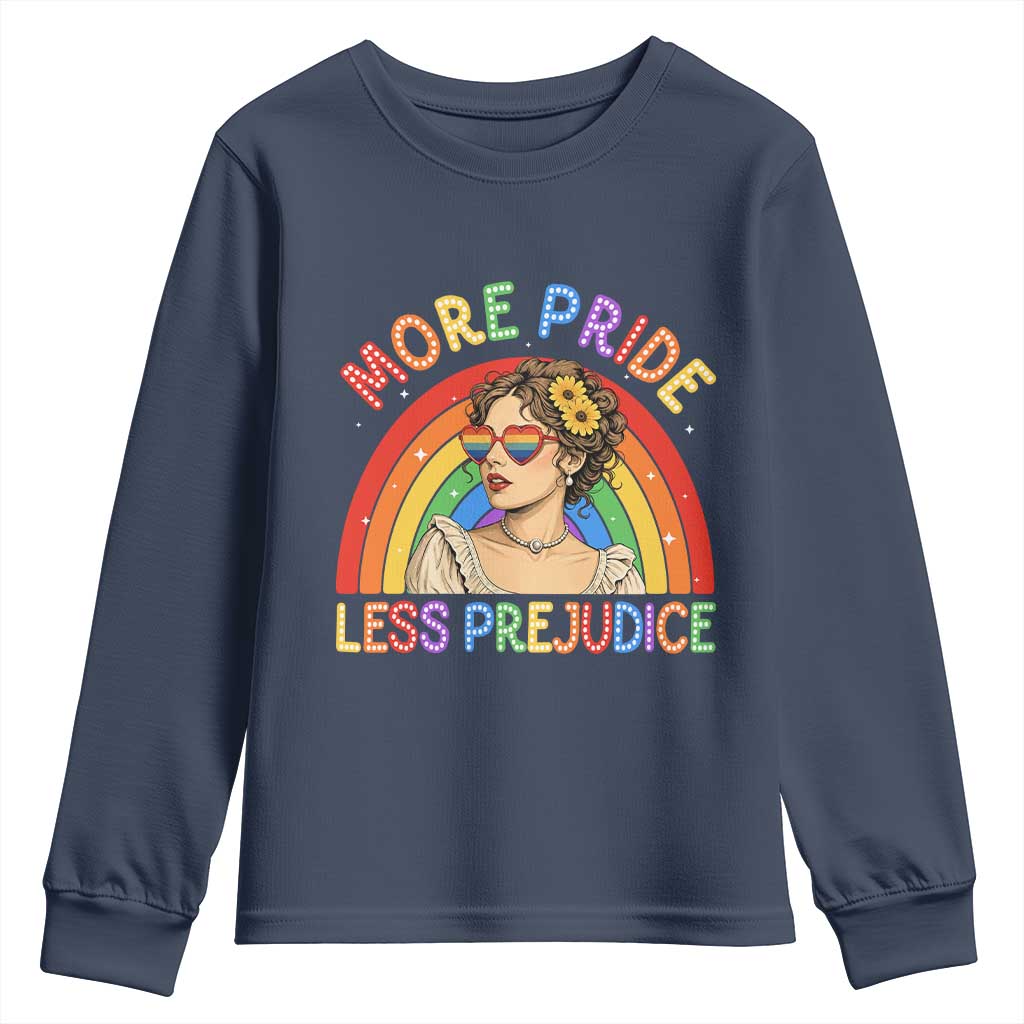 More Pride Less Prejudice Youth Sweatshirt Pride Month LGBTQ Gay Lesbian