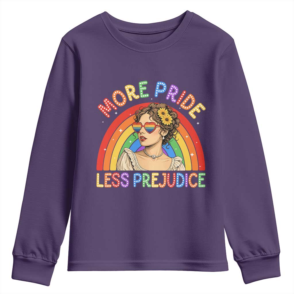 More Pride Less Prejudice Youth Sweatshirt Pride Month LGBTQ Gay Lesbian