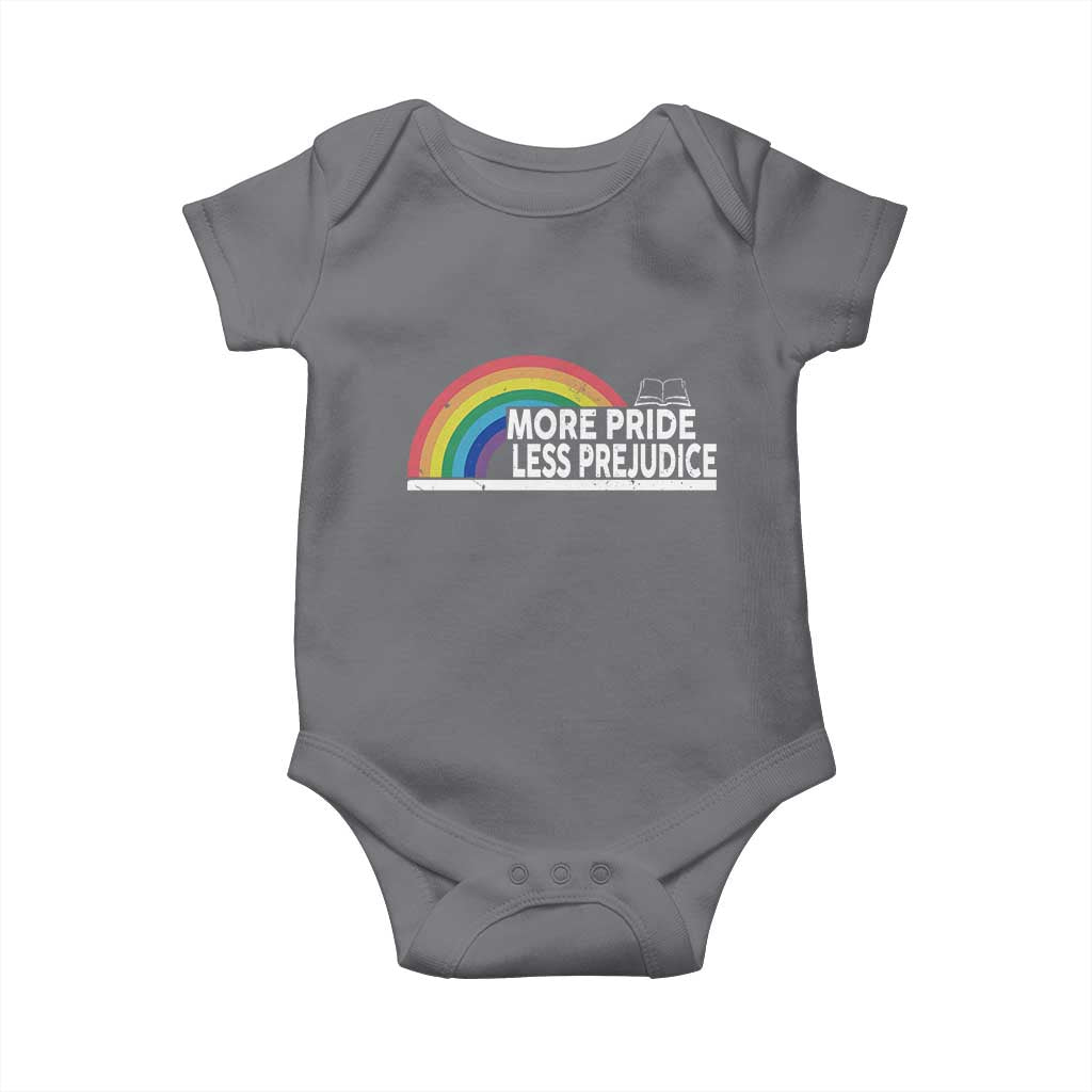 More Pride Less Prejudice Baby Onesie Pride Month LGBTQ