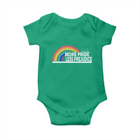 More Pride Less Prejudice Baby Onesie Pride Month LGBTQ