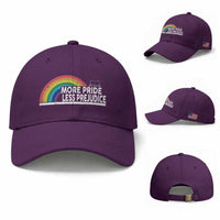 More Pride Less Prejudice Baseball Cap Pride Month LGBTQ