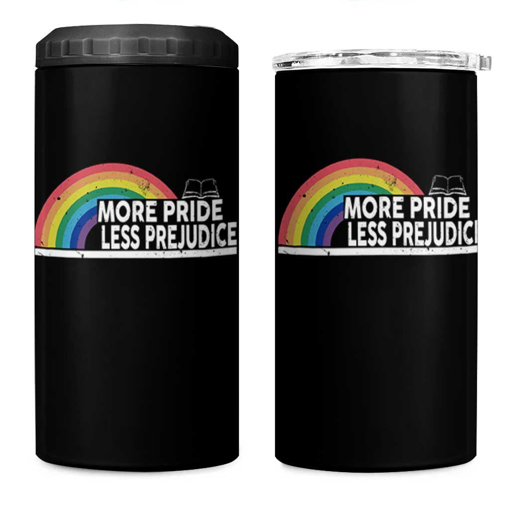 More Pride Less Prejudice 4 in 1 Can Cooler Tumbler Pride Month LGBTQ
