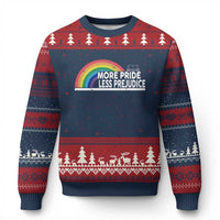More Pride Less Prejudice Ugly Christmas Sweater Pride Month LGBTQ