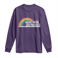 More Pride Less Prejudice Long Sleeve Shirt Pride Month LGBTQ