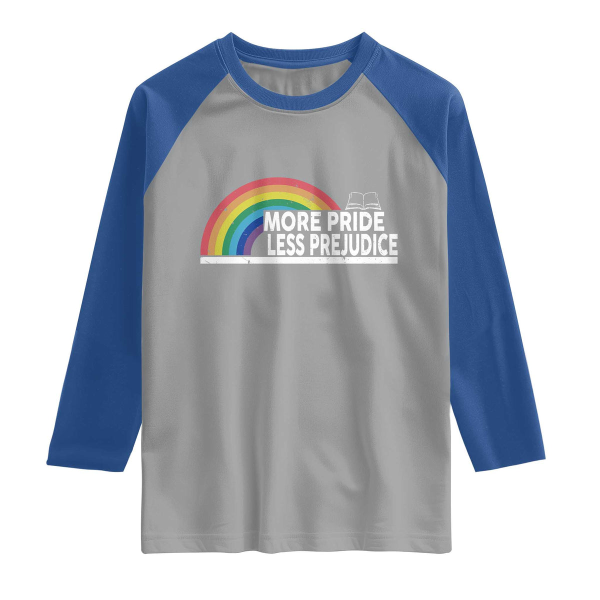 More Pride Less Prejudice Raglan Shirt Pride Month LGBTQ
