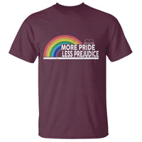 More Pride Less Prejudice T Shirt Pride Month LGBTQ