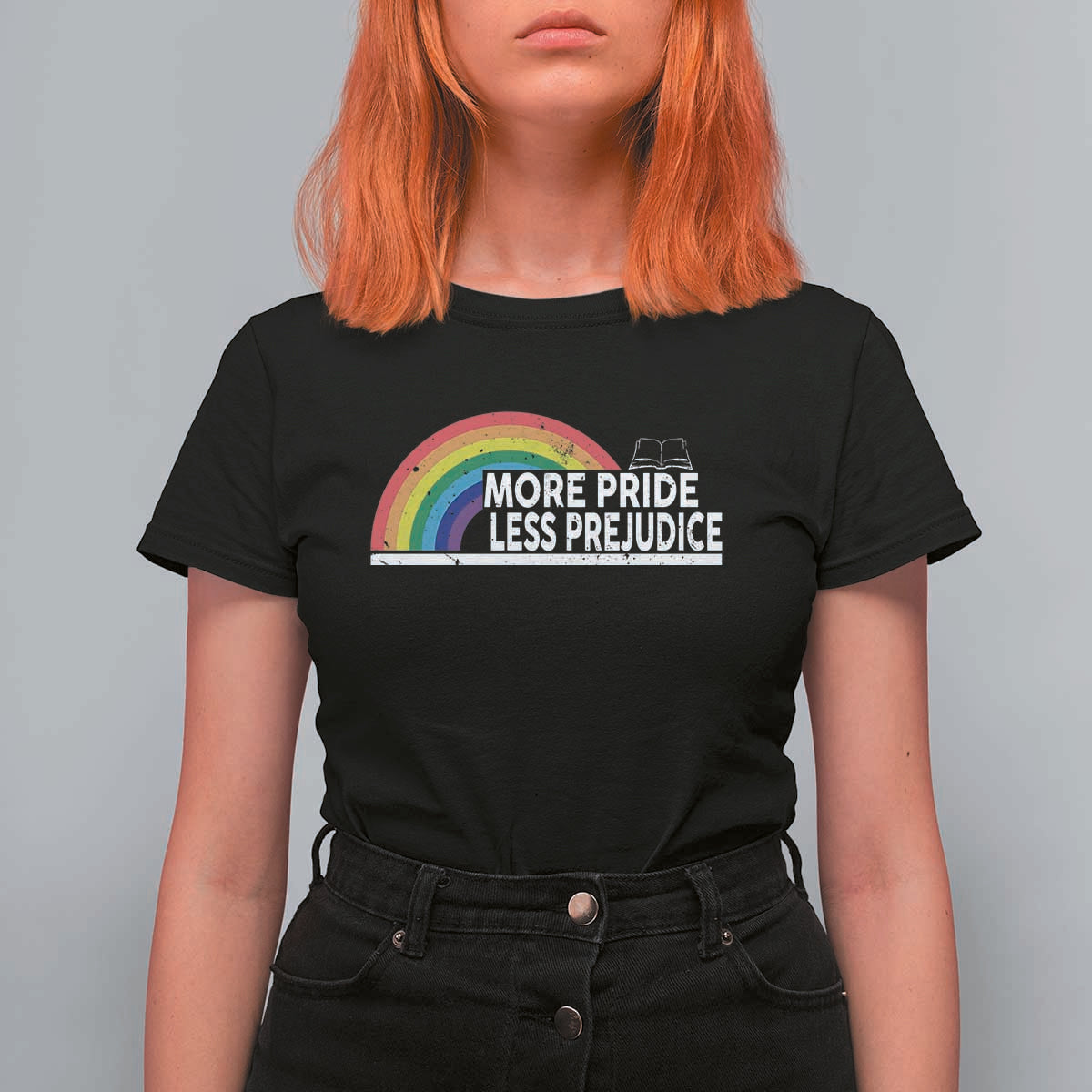 More Pride Less Prejudice T Shirt For Women Pride Month LGBTQ