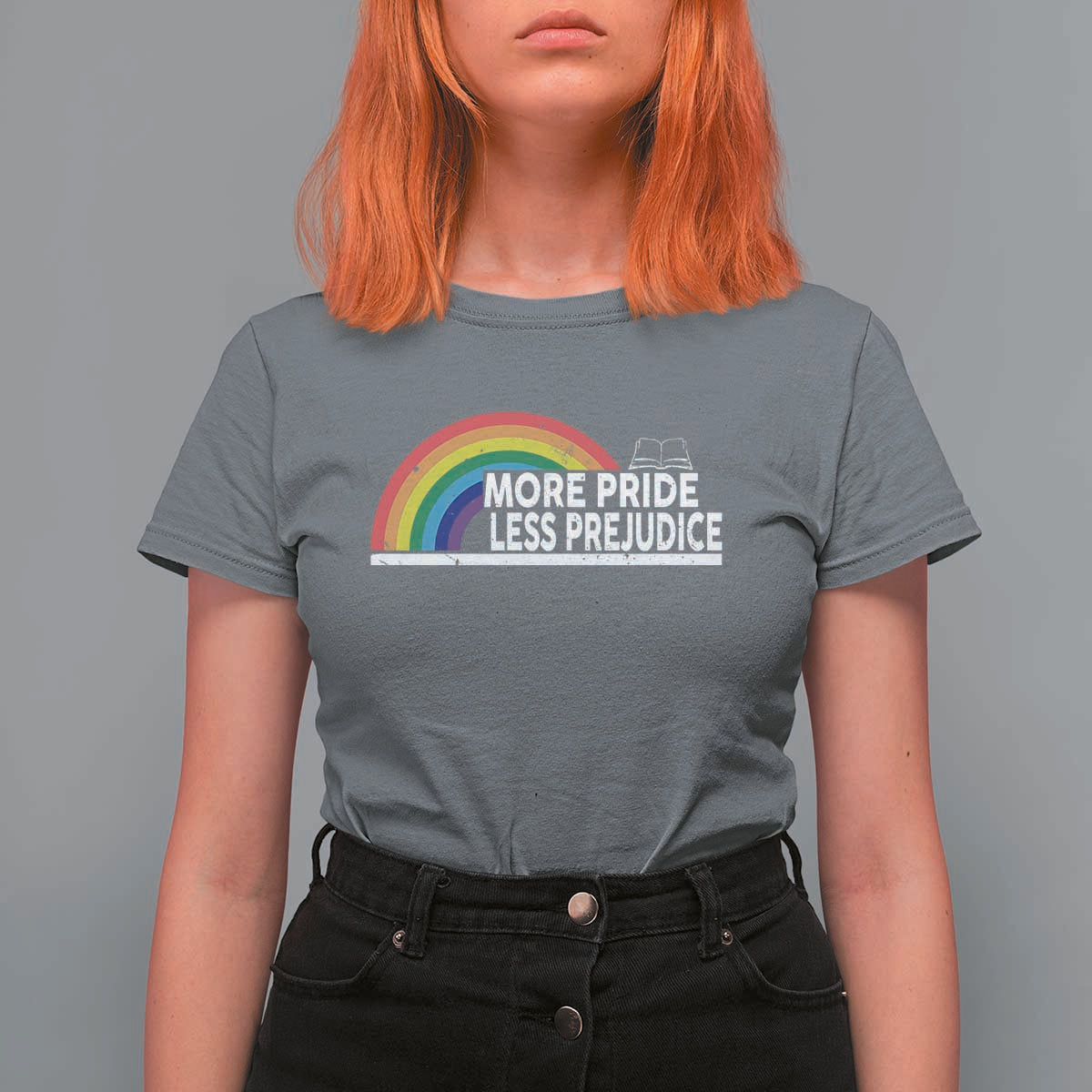 More Pride Less Prejudice T Shirt For Women Pride Month LGBTQ